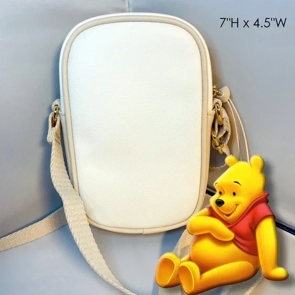 Disney Winnie the Pooh Crossbody Bag and Cell Holder
- White and Beige - Picture 4 of 10